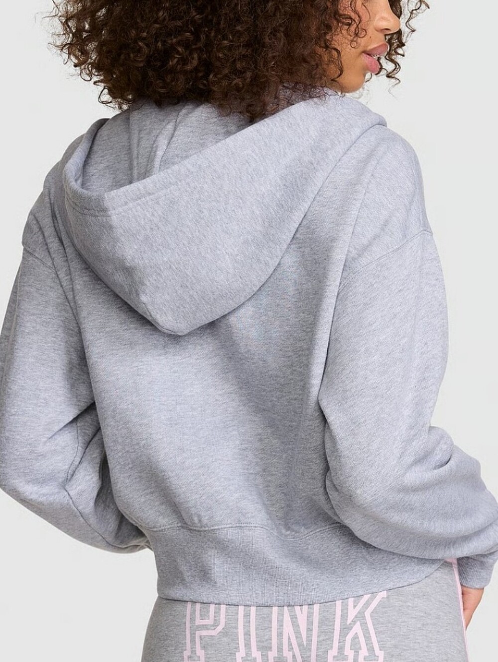 VS PINK Campus Fleece Shrunken Full-Zip Hoodie Sz XL NWT - Picture 2 of 8